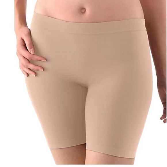 Jockey Microfiber Mid-Length Slipshort Microfiber Stretch Skimmies Nude Sz S NWT - Picture 1 of 7